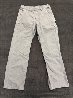 Carhartt Original Dungaree Fit Men's Pants 36x34 Light Gray Cotton